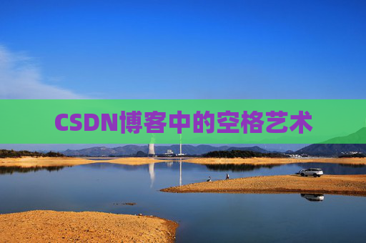 CSDN博客中的空格艺术